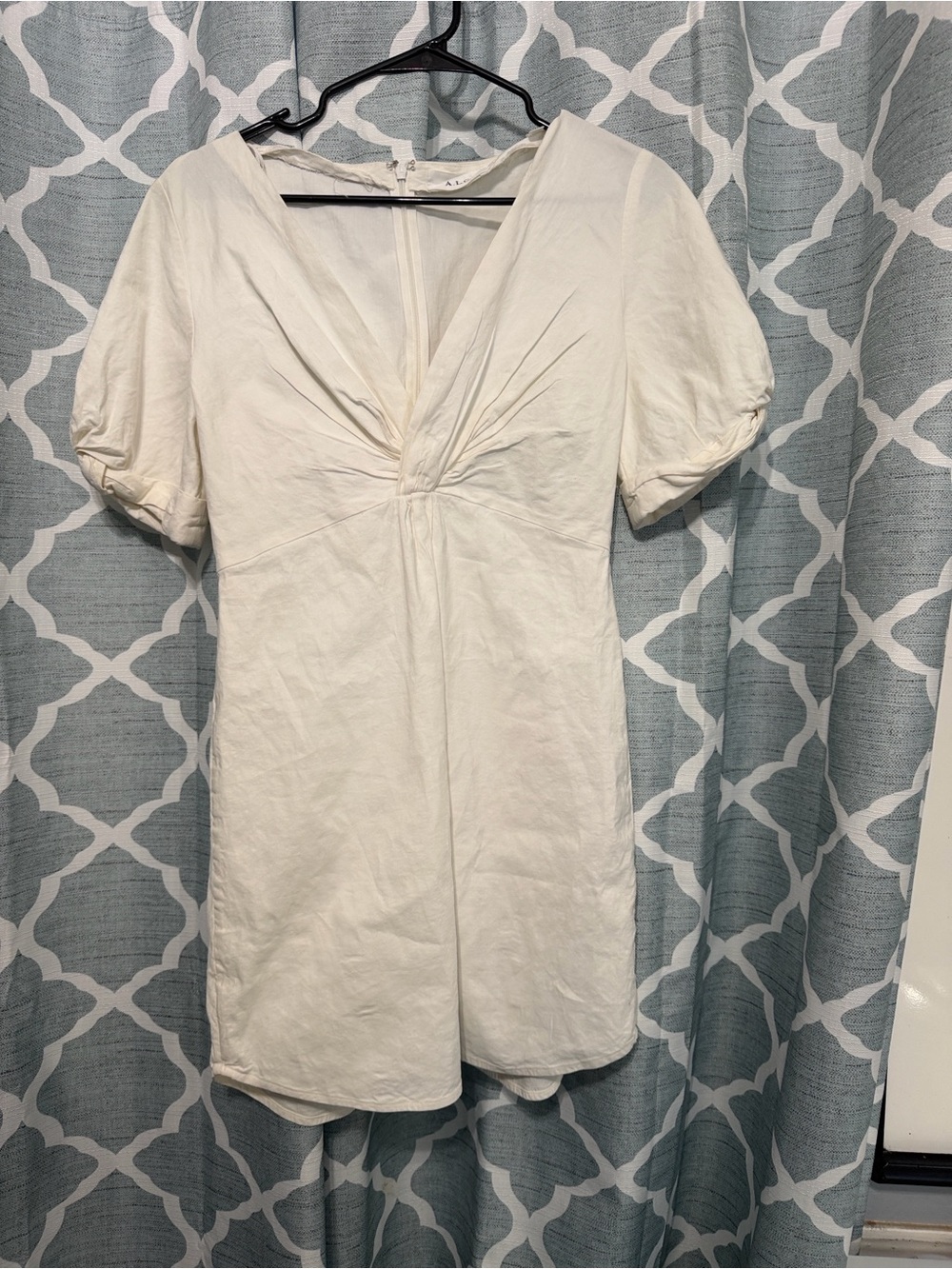 A.L.C Mirren Twist Front Linen Dress